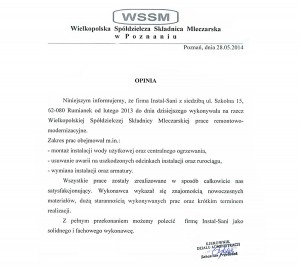 referencje Wielkopolska Spółdzielcza Składnica Mleczarska